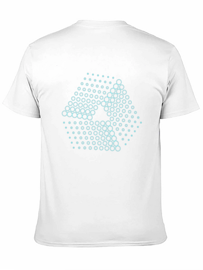 Abstract Circle Pattern T-Shirt - Black