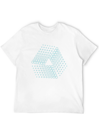 Abstract Circle Pattern T-Shirt - Black
