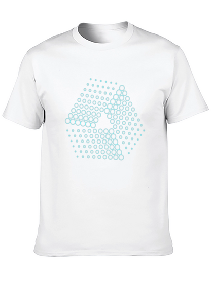 Abstract Circle Pattern T-Shirt - Black
