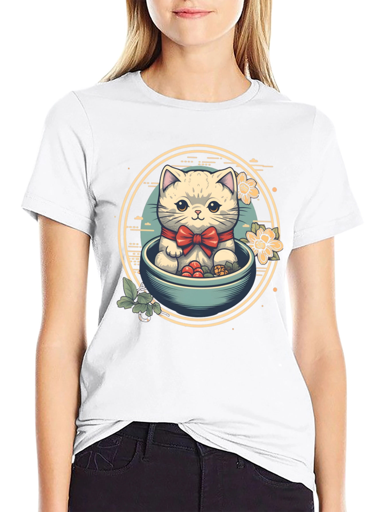 Cute Kitten Bowl T-Shirt