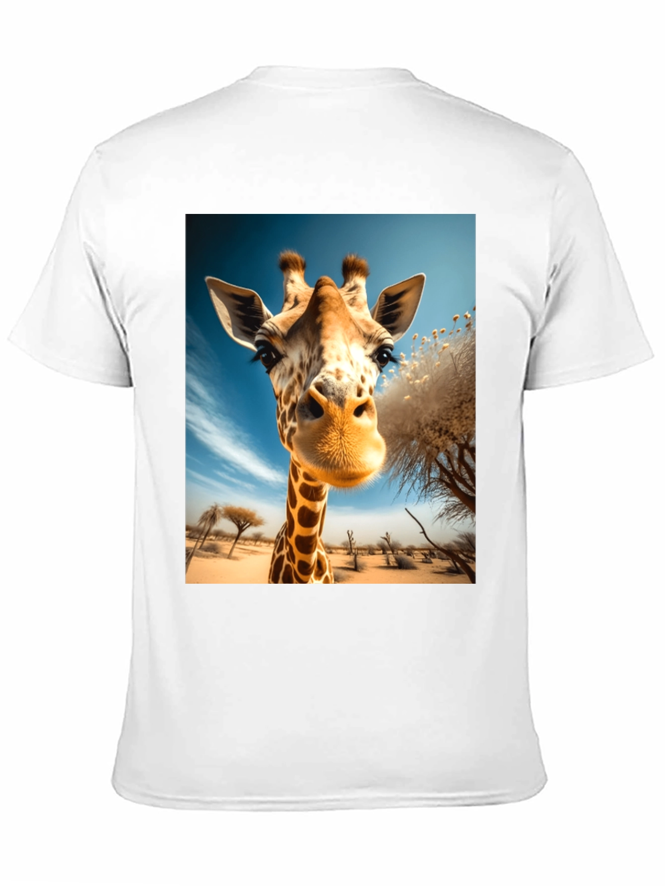 Giraffe Portrait Graphic Tee - Black Unisex Shirt