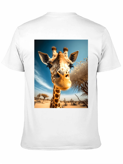 Giraffe Portrait Graphic Tee - Black Unisex Shirt