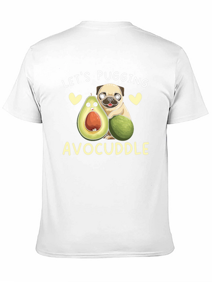 Lets Pugging Avocuddle Black T-Shirt