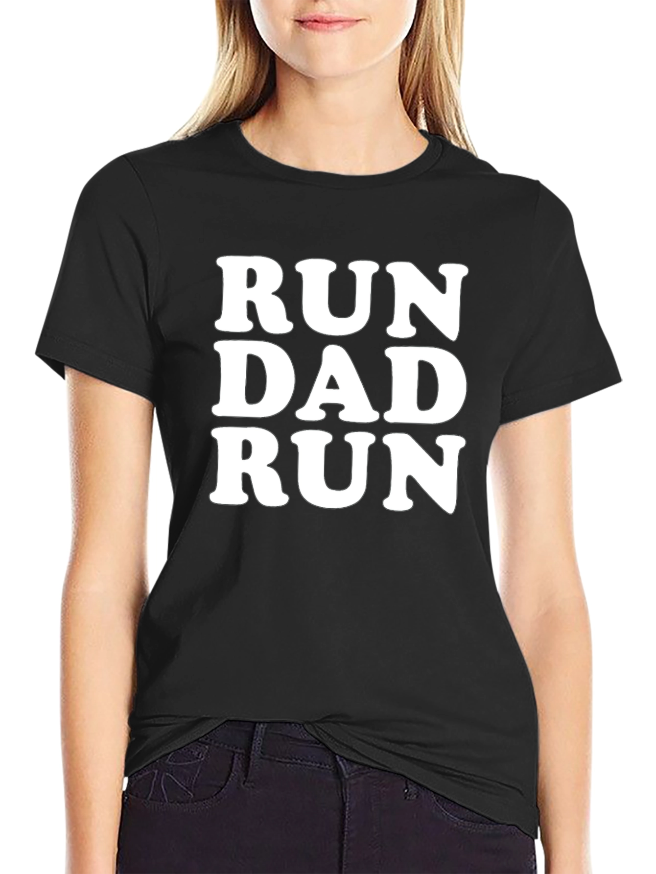 Run Dad Run Black T-Shirt