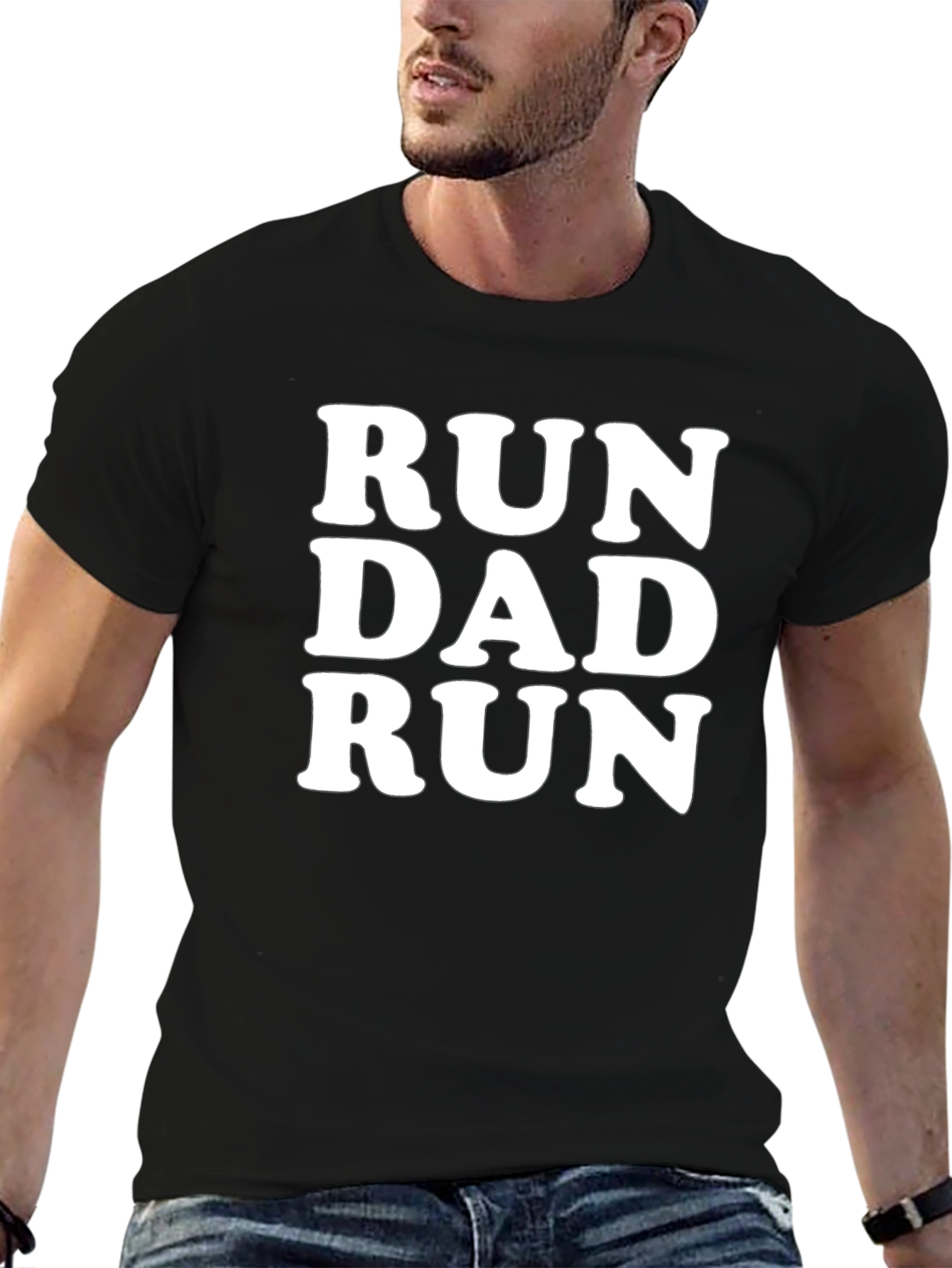 Run Dad Run Black T-Shirt