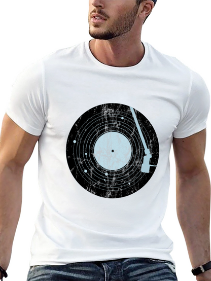 Vinyl Record Solar System Mens Tee