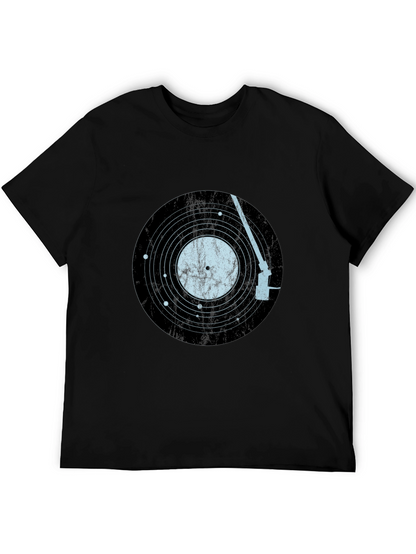 Vinyl Record Solar System Mens Tee