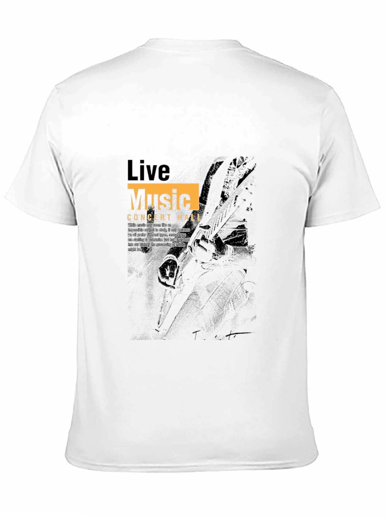 Live Music Concert Hall Black Graphic Tee
