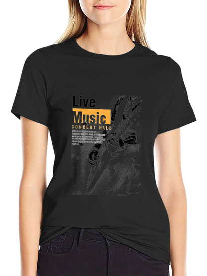 Live Music Concert Hall Black Graphic Tee