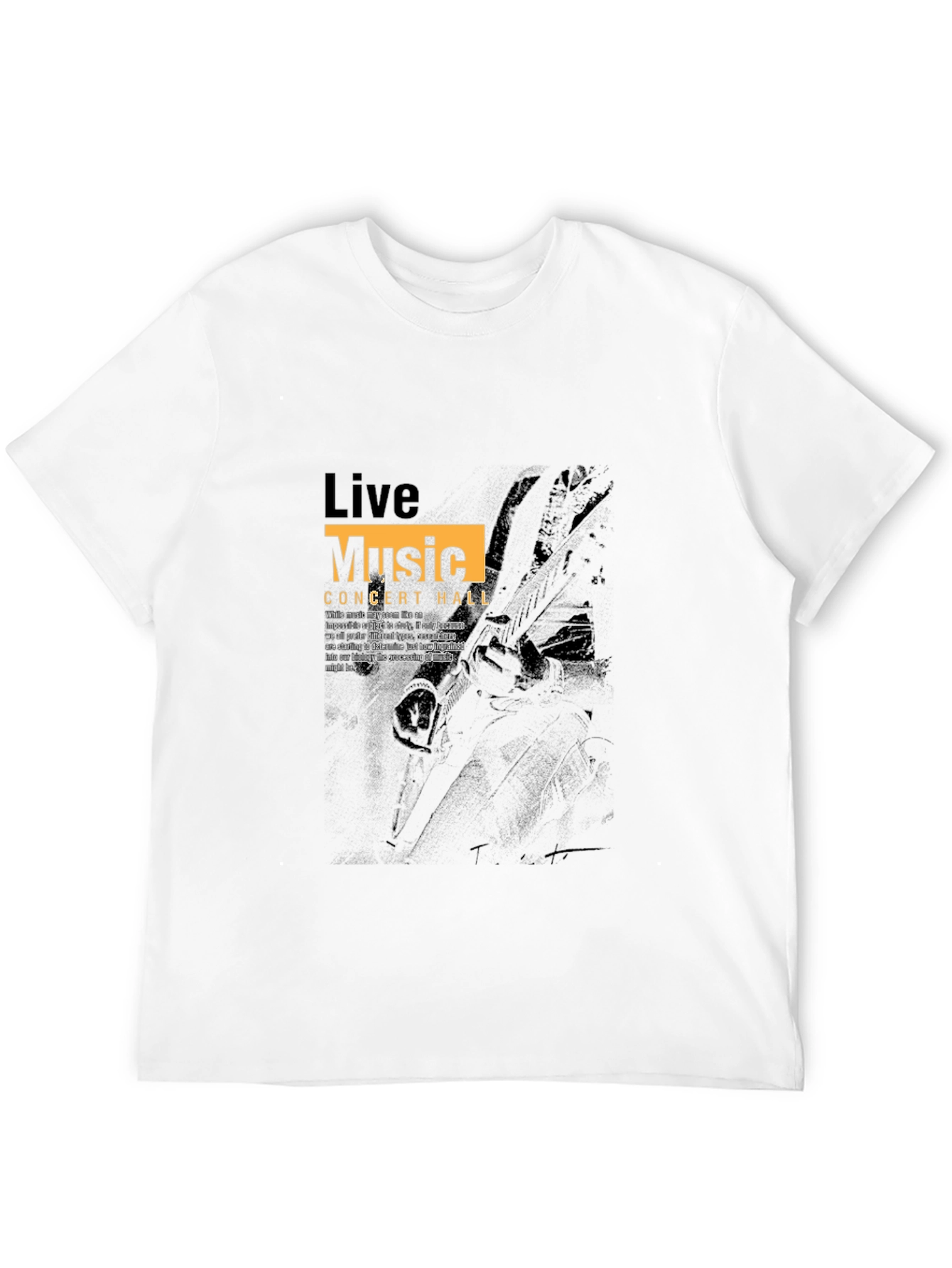 Live Music Concert Hall Black Graphic Tee