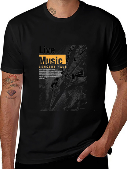 Live Music Concert Hall Black Graphic Tee