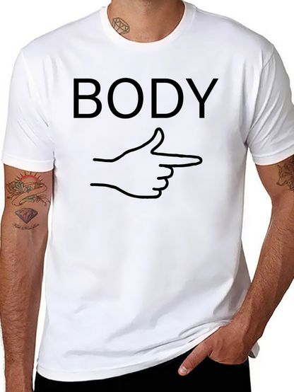 Humorous Body Pointing T-Shirt
