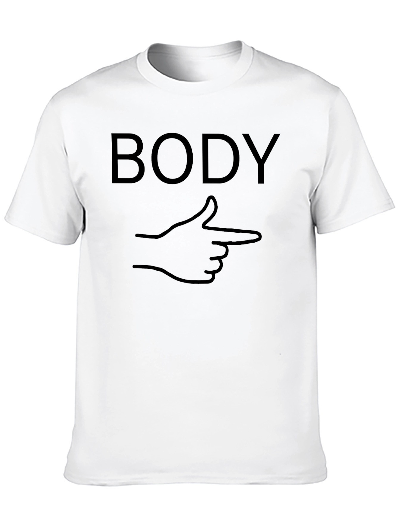 Humorous Body Pointing T-Shirt