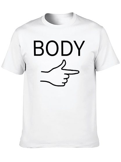 Humorous Body Pointing T-Shirt