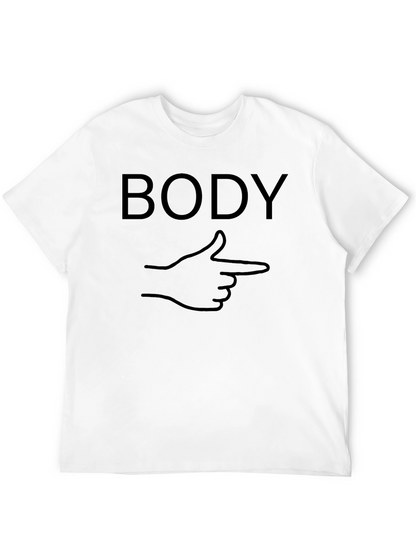 Humorous Body Pointing T-Shirt