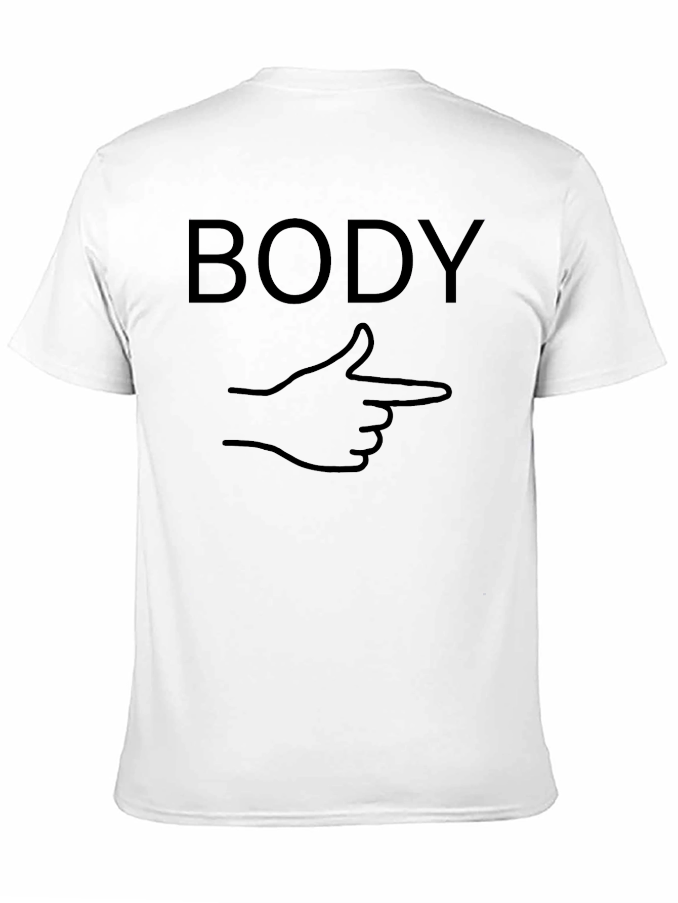 Humorous Body Pointing T-Shirt