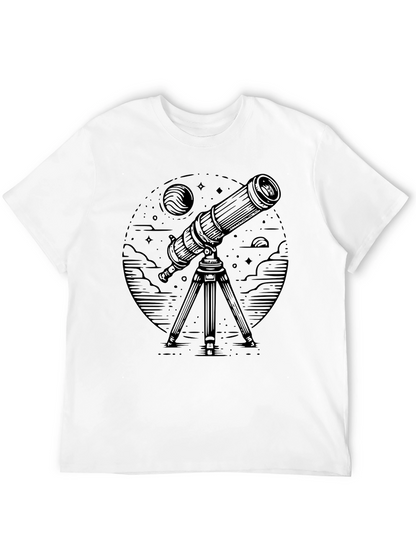 Astronomy Telescope Graphic Tee - Black