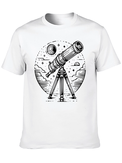 Astronomy Telescope Graphic Tee - Black