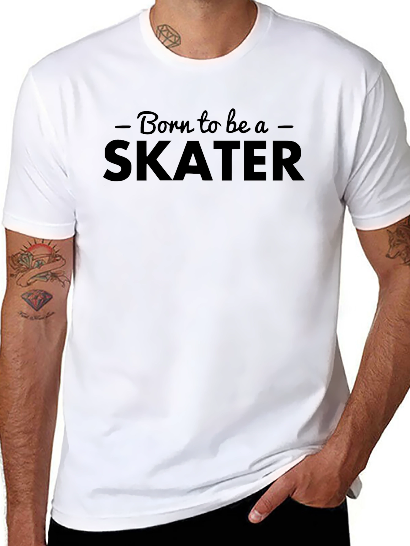 Born to be a Skater - Black T-Shirt