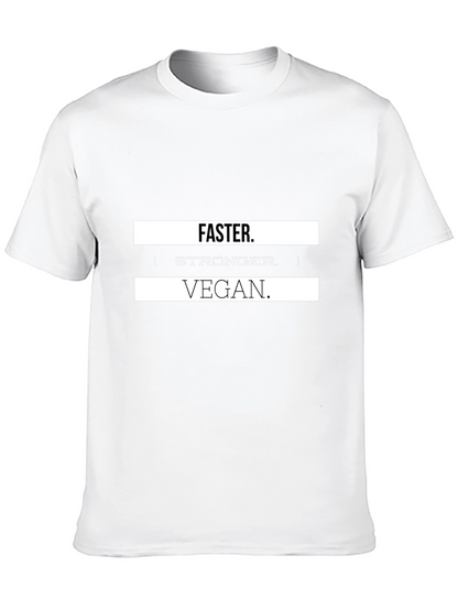 Vegan Stronger Faster T-Shirt - Black