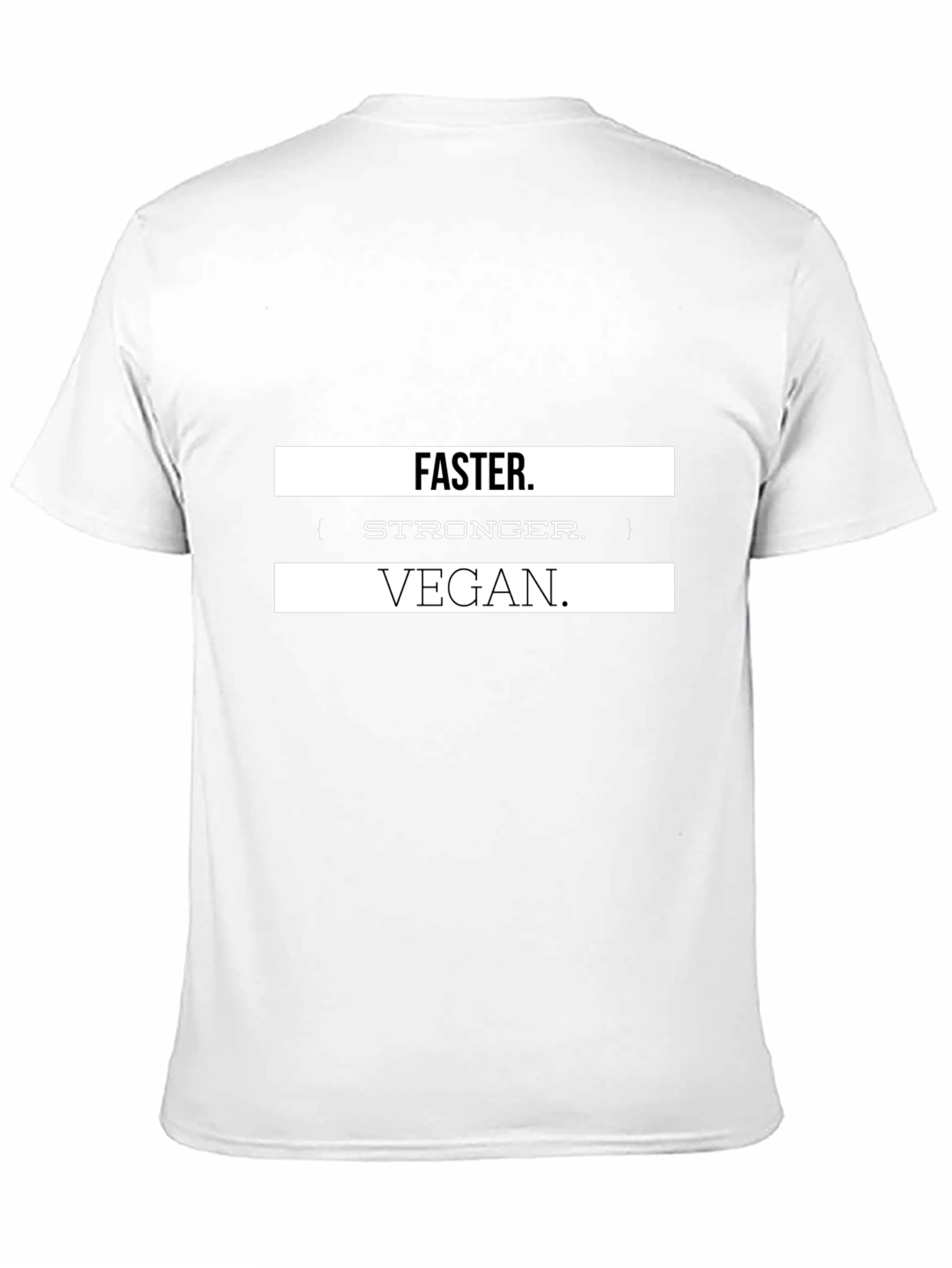 Vegan Stronger Faster T-Shirt - Black