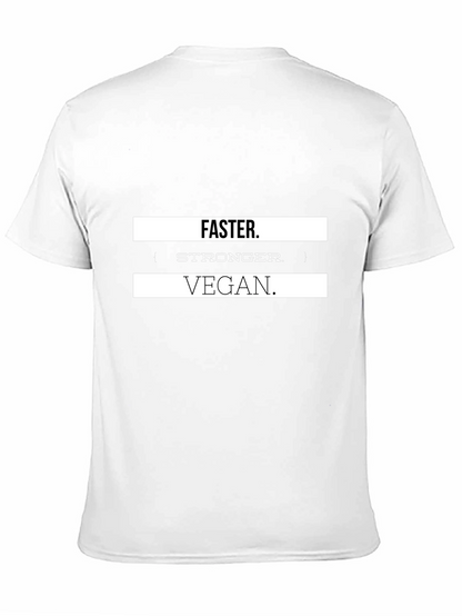 Vegan Stronger Faster T-Shirt - Black