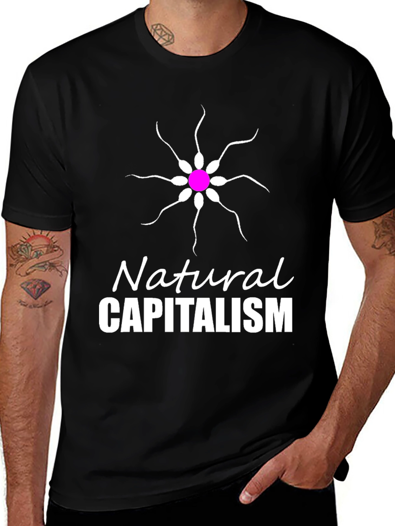 Natural Capitalism T-Shirt Funny Sperm Design Tee