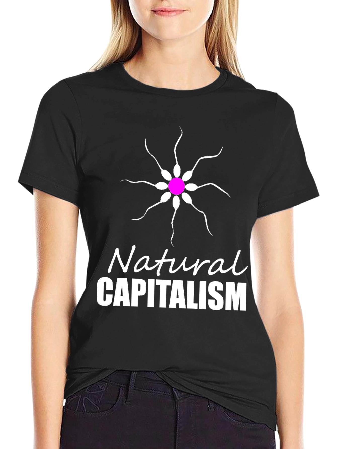 Natural Capitalism T-Shirt Funny Sperm Design Tee