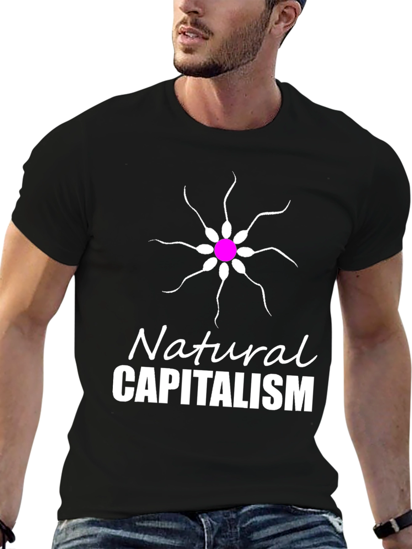 Natural Capitalism T-Shirt Funny Sperm Design Tee