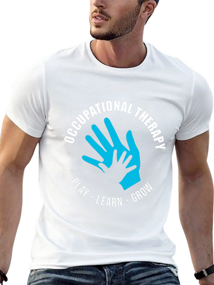 Occupational Therapy Play Learn Grow Black T-Shirt