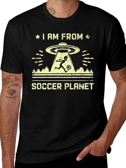 Soccer Planet Alien Graphic T-Shirt