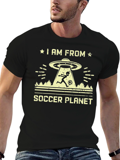 Soccer Planet Alien Graphic T-Shirt