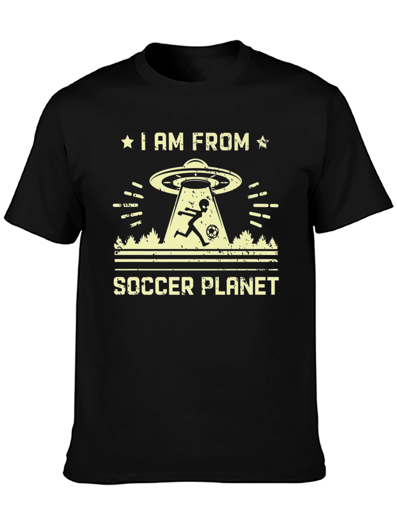 Soccer Planet Alien Graphic T-Shirt