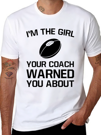 Rugby Girl Warning T-Shirt - Funny Sports Tee