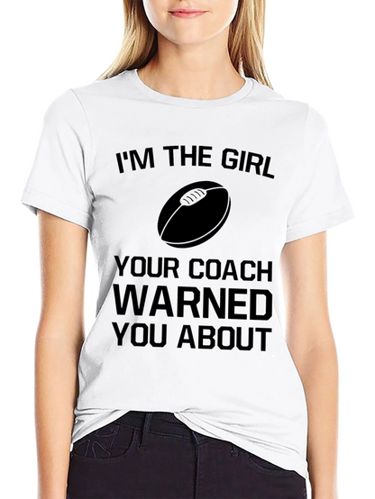 Rugby Girl Warning T-Shirt - Funny Sports Tee
