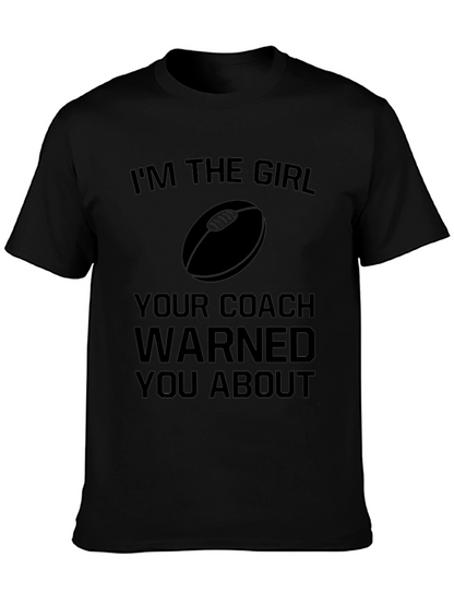 Rugby Girl Warning T-Shirt - Funny Sports Tee