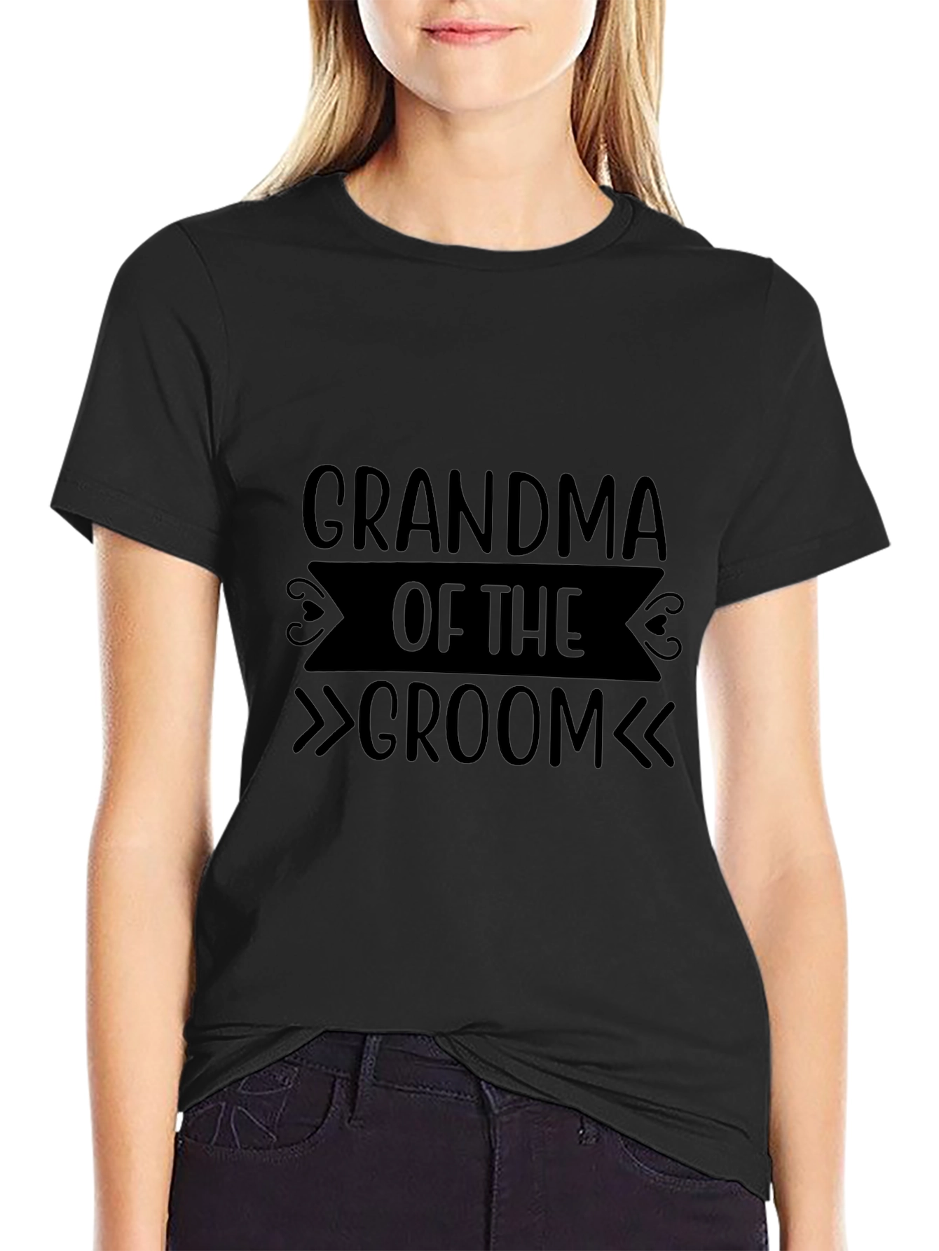 Grandma of the Groom T-Shirt - Black