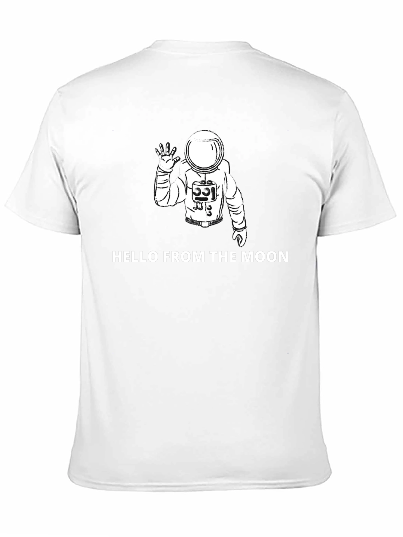Hello From the Moon Graphic Tee - Astronaut Shirt