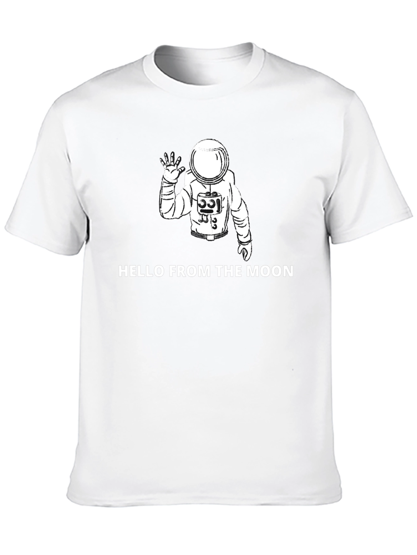 Hello From the Moon Graphic Tee - Astronaut Shirt