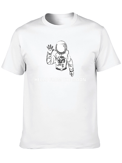 Hello From the Moon Graphic Tee - Astronaut Shirt
