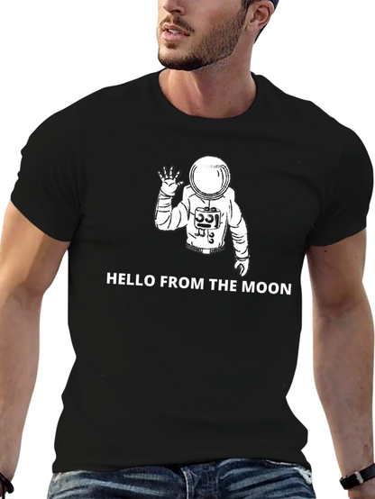 Hello From the Moon Graphic Tee - Astronaut Shirt