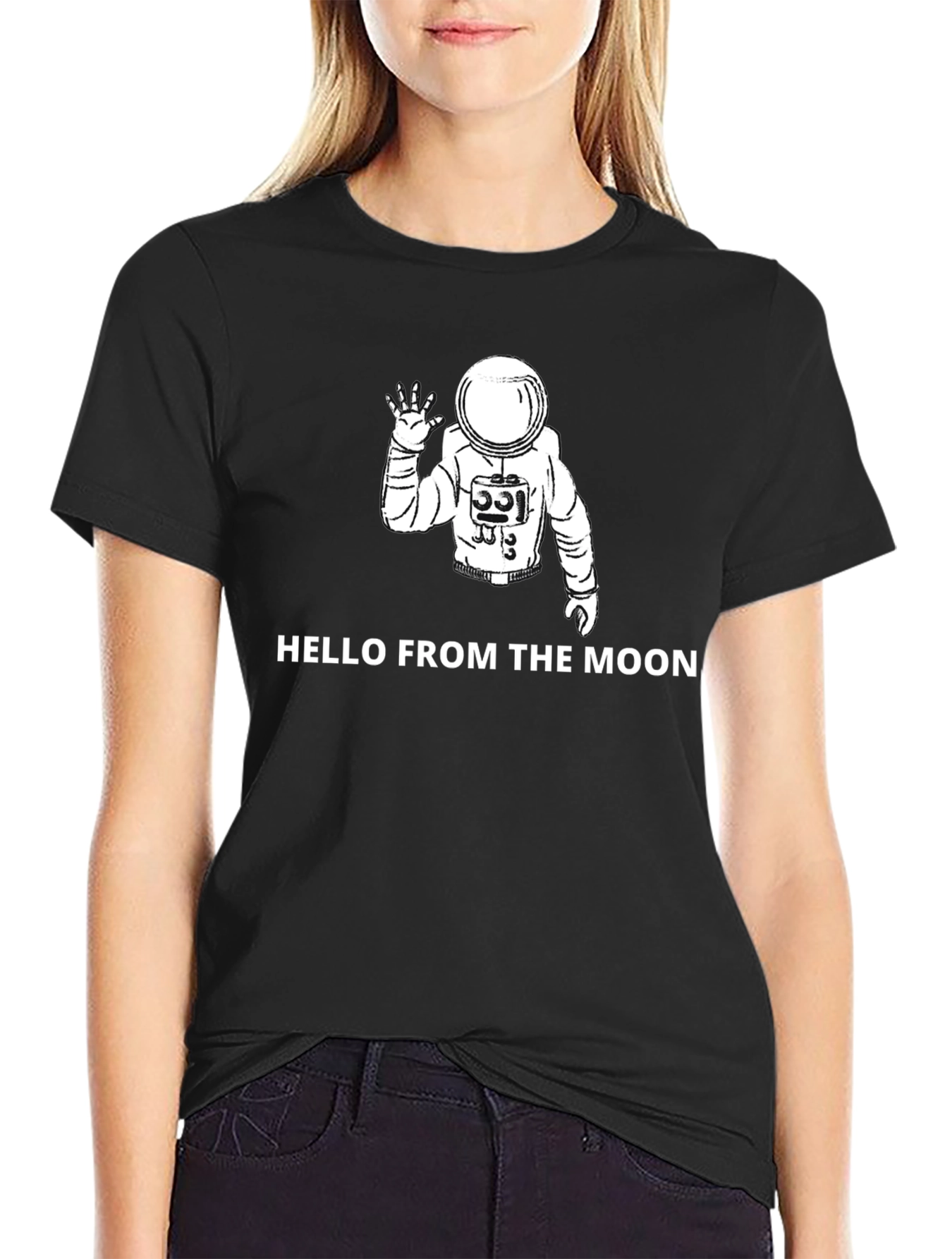 Hello From the Moon Graphic Tee - Astronaut Shirt