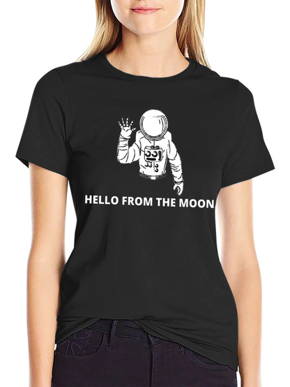Hello From the Moon Graphic Tee - Astronaut Shirt