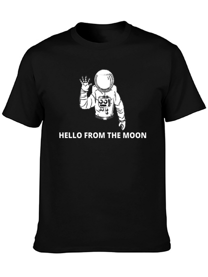 Hello From the Moon Graphic Tee - Astronaut Shirt