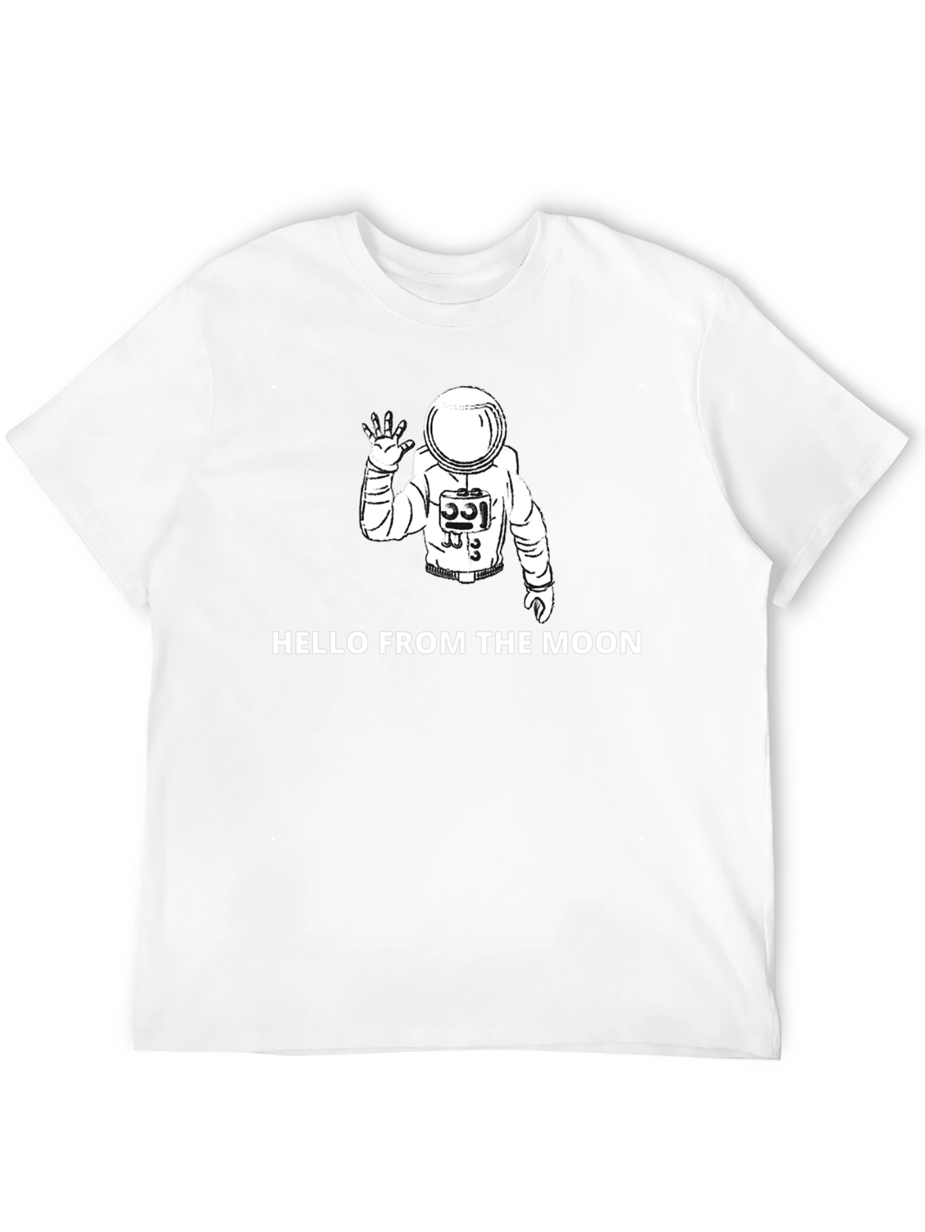 Hello From the Moon Graphic Tee - Astronaut Shirt
