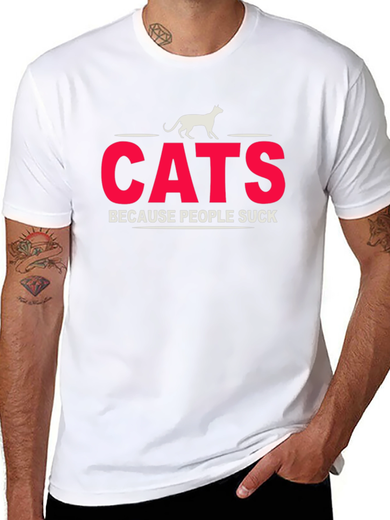 Cats Because People Suck T-Shirt