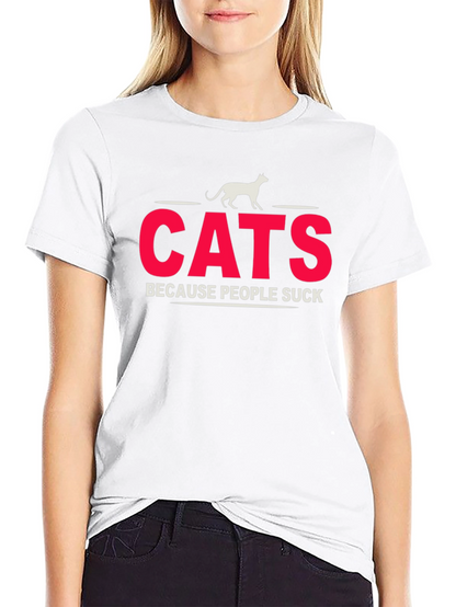Cats Because People Suck T-Shirt