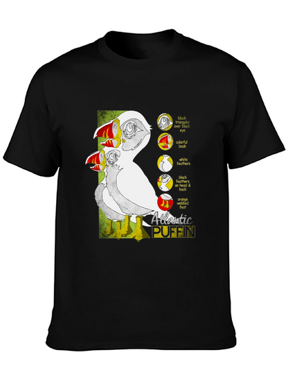 Atlantic Puffin Graphic Tee - Black