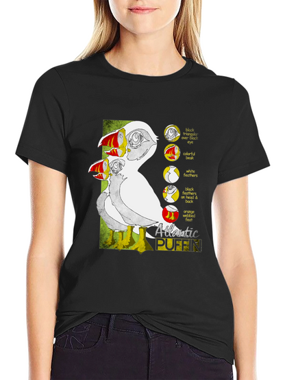 Atlantic Puffin Graphic Tee - Black