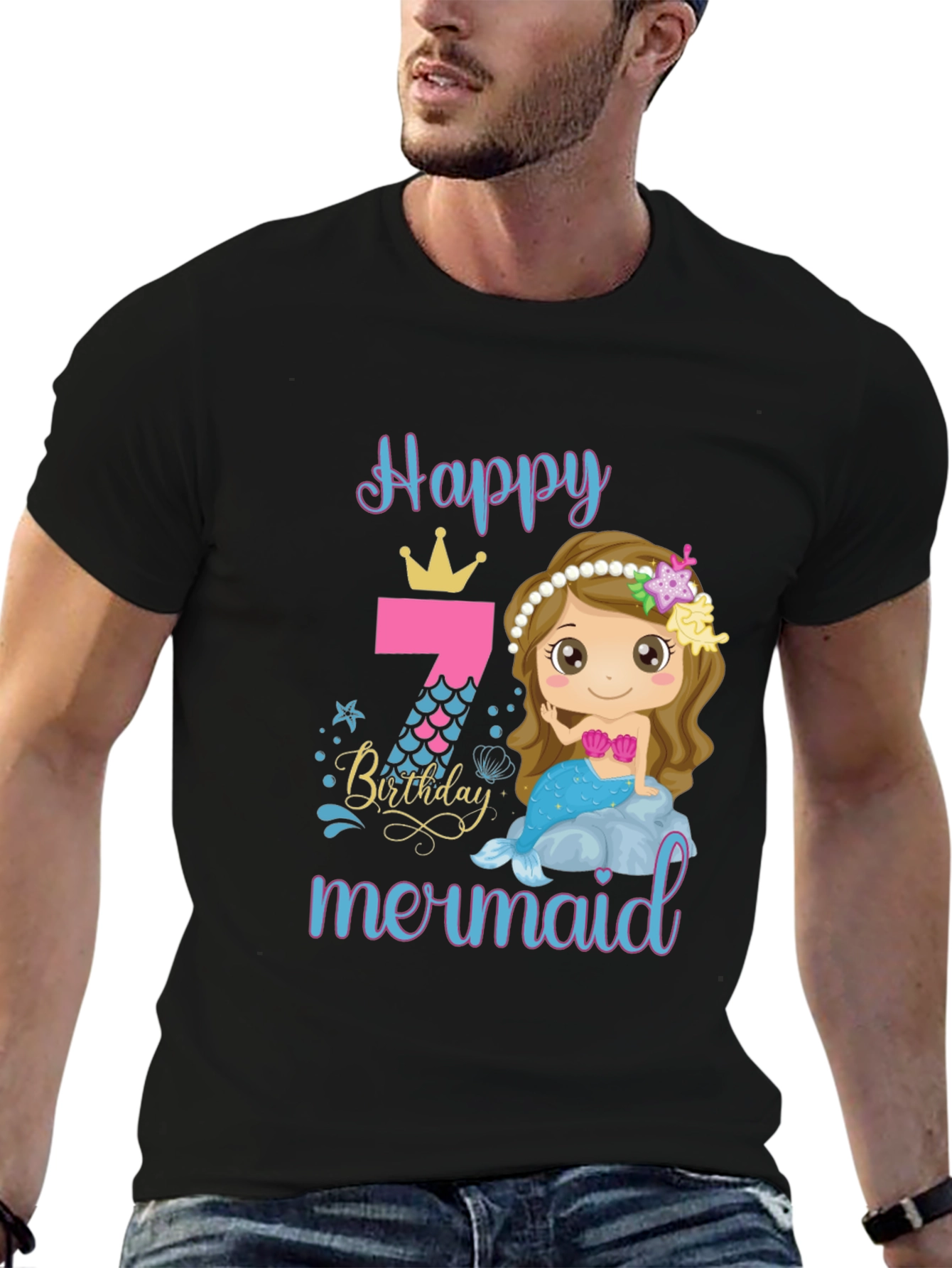 Happy Mermaid Birthday T-Shirt